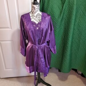 Victoria's Secret Purple Satin Robe